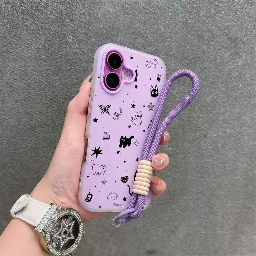 Samsung Galaxy Strap - เคสโทรศัพท์ลายแมว ดาว ผีเสื้อ โบว์ สำหรับ Samsung