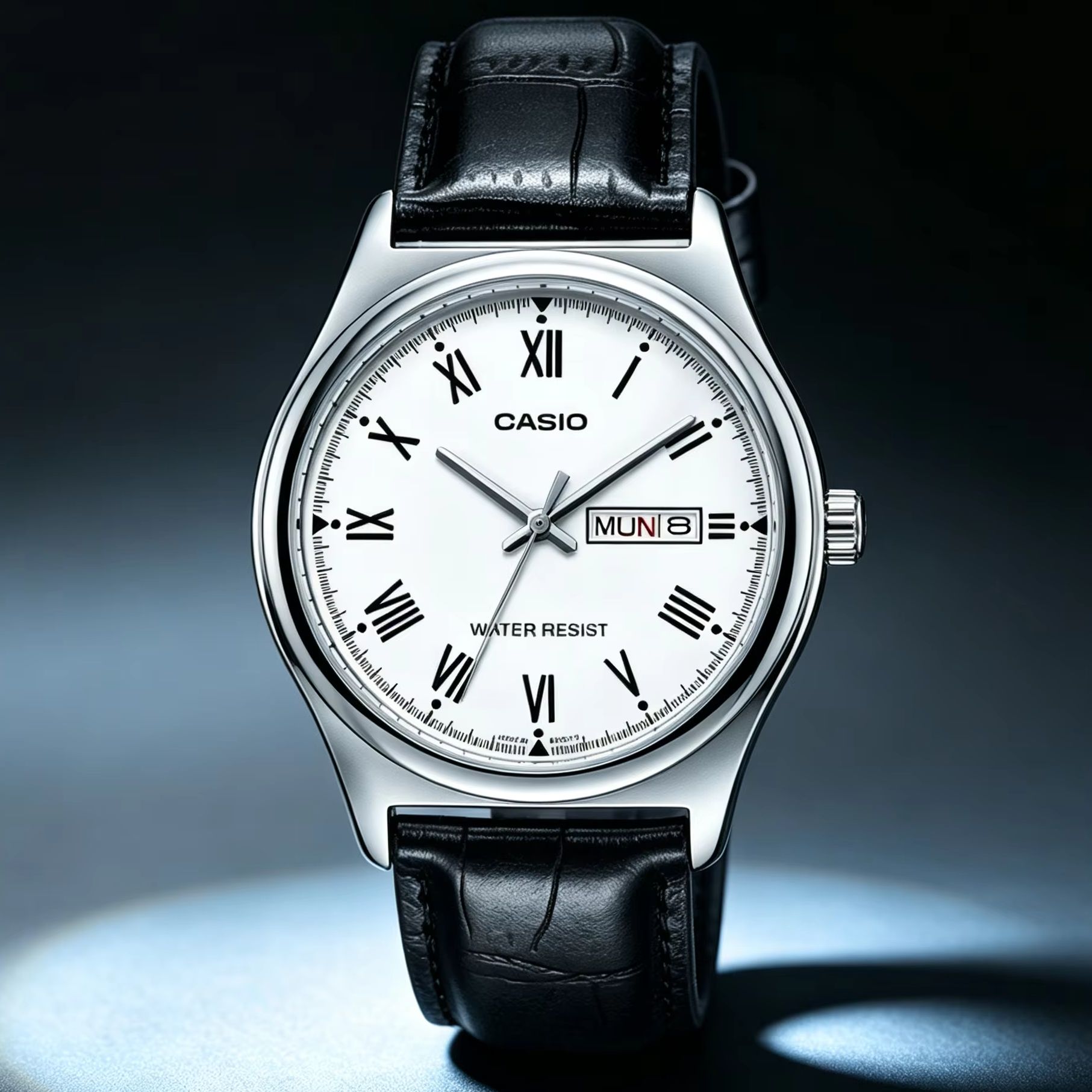 Smartwatch Casual Watches For Men - นาฬิกาข้อมือผู้ชายแบบอนาล็อก Casio รุ่น MTP‑V006L | สายหนัง