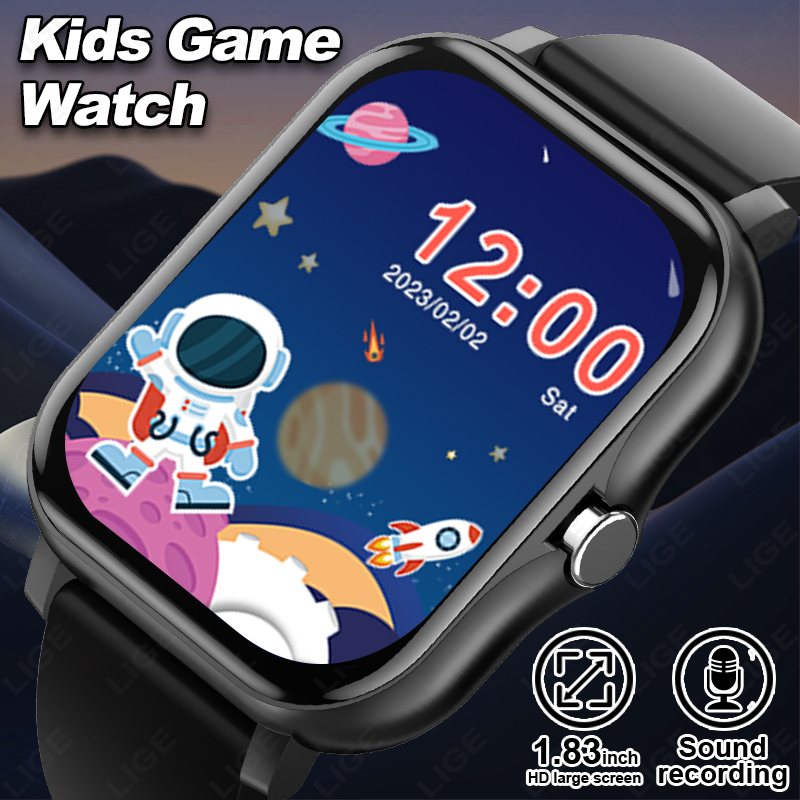 Smartwatch Digital Watches For Kid Boy - LIGE 2025 Audiobook เด็ก Smartwatch แฟชั่นกีฬาเด็กผู้หญิงเกมสมาร์ทนาฬิกาเด็กนาฬิกาอิเล็กทรอนิกส์กันน้ําของขวัญนักเรียน