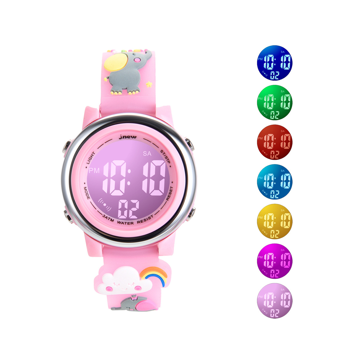 Smartwatch Digital Watches For Kid Boy - อุทัย H120 เด็กการ์ตูนกีฬานาฬิกานาฬิกาปลุก 30M กันน้ําเด็ก SmartWatch