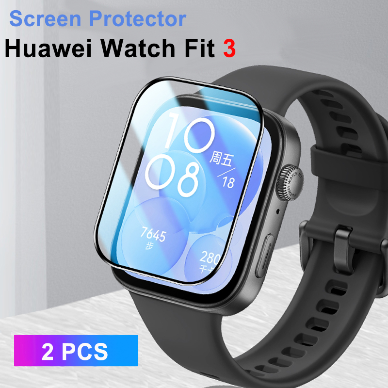 Smartwatch Watch Huawei - กระจกนิ่มสำหรับนาฬิกา Huawei พอดีกับ3ฝาครอบสมาร์ทวอทช์9D ฟิล์มป้องกันรอยขีดข่วนป้องกันหน้าจอนาฬิกา Huawei fit2โค้ง