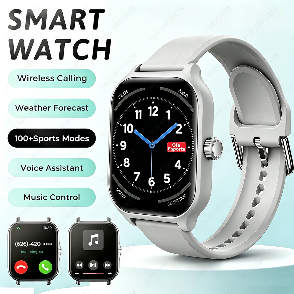 Smartwatch Digital Watches For Women - สมาร์ทวอทช์พลัส สำหรับผู้ชายและผู้หญิง หน้าจอสัมผัสเต็มรูปแบบ นาฬิกาออกกำลังกาย รองรับการโทรผ่านบลูทูธ ใช้งานร่วมกับโทรศัพท์แอนดรอยด์