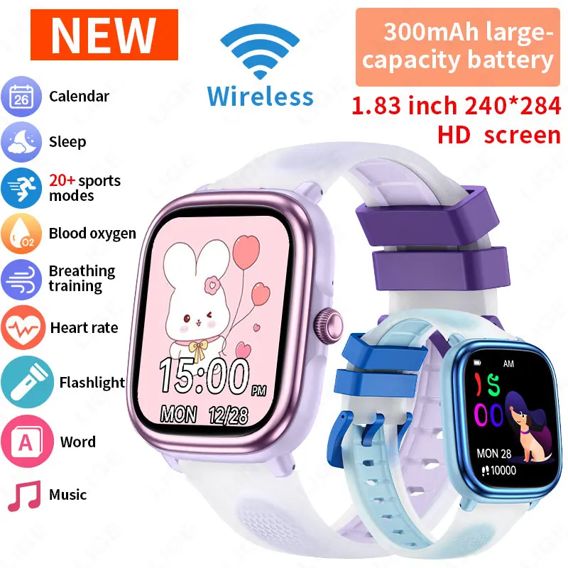 Smartwatch Watches Birthday Gift For Girls - นาฬิกาอัจฉริยะ LIGE สำหรับเด็กผู้ชาย เด็กนักเรียน นาฬิกาอัจฉริยะเพื่อการศึกษา ของเล่นสมาร์ทวอทช์