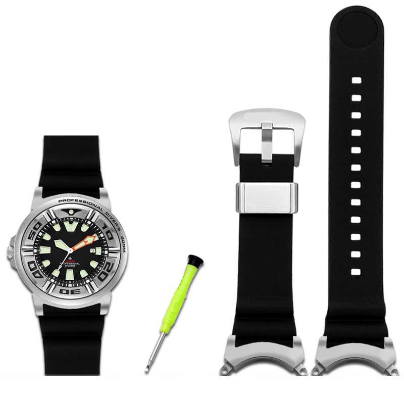 Citizen Watch Promaster - สายนาฬิกาข้อมือดัดแปลงสำหรับ Citizen BJ8050ทำจากสเตนเลสสตีล BJ8050-08E มีการเชื่อมต่อด้วยสายรัดนาฬิกากําไลหัวสัตว์ประหลาดตัวเล็ก