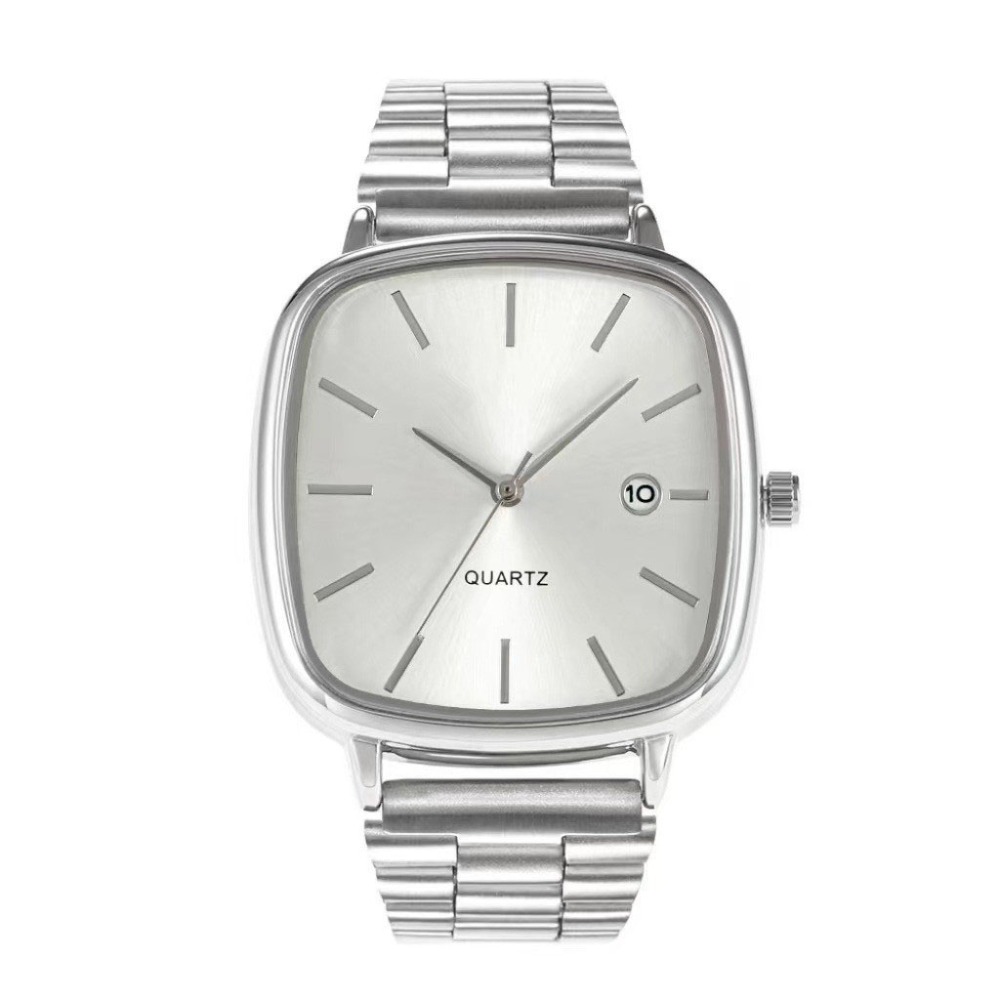 Smartwatch Digital Watches For Women - แฟชั่นสแควร์นาฬิกาสายปรับได้ง่ายนาฬิกาข้อมือคู่รักสายเหล็กนาฬิกาข้อมือควอตซ์ผู้ชายผู้หญิง