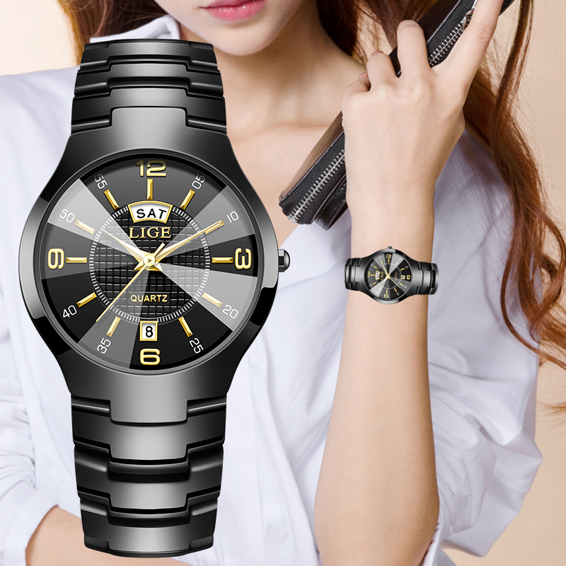 นาฬิกาข้อมือผู้หญิง LIGE แฟชั่ - Luxury Ceramic Watch บทวิจารณ์และราคา