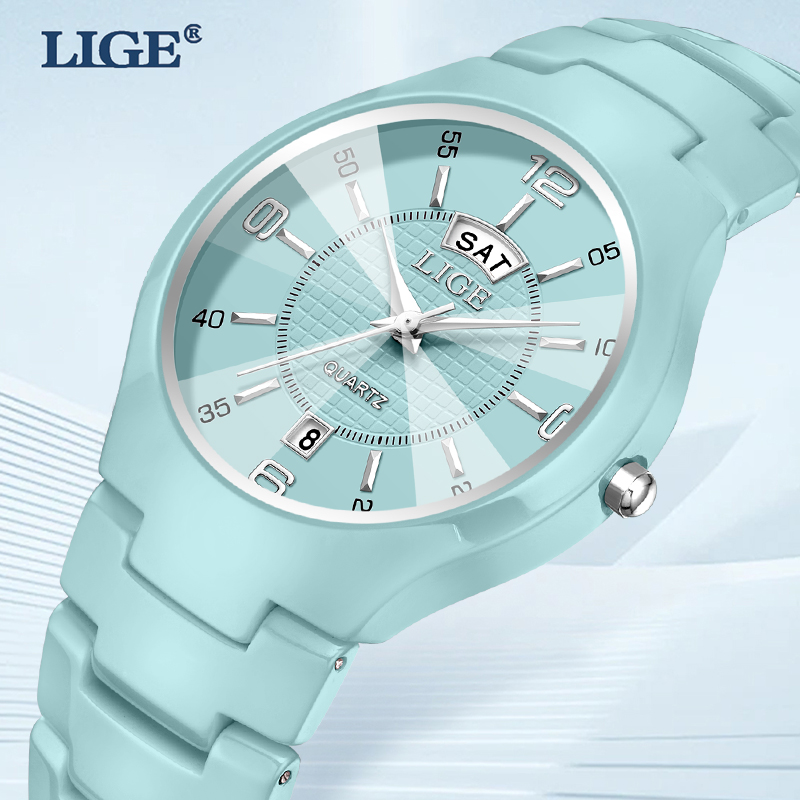 นาฬิกาข้อมือผู้หญิง LIGE ดีไซน - Luxury Ceramic Watch บทวิจารณ์และราคา