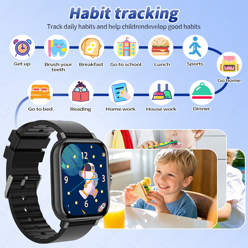 LIGE 2025 Audiobook เด็ก Smart - Smartwatch Digital Watches For Kid Boy บทวิจารณ์และราคา