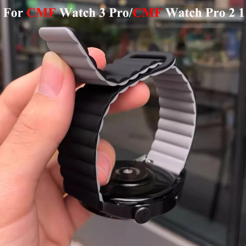 สายซิลิโคนแม่เหล็กขนาด 22 มม.  - Smartwatch Nothing Watches บทวิจารณ์และราคา