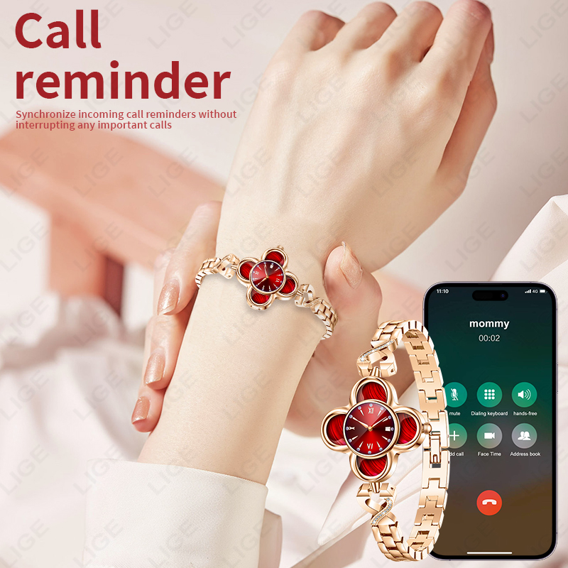นาฬิกาสมาร์ทวอทช์ LIGE ควอตซ์  - Smartwatch Digital Watches For Women บทวิจารณ์และราคา