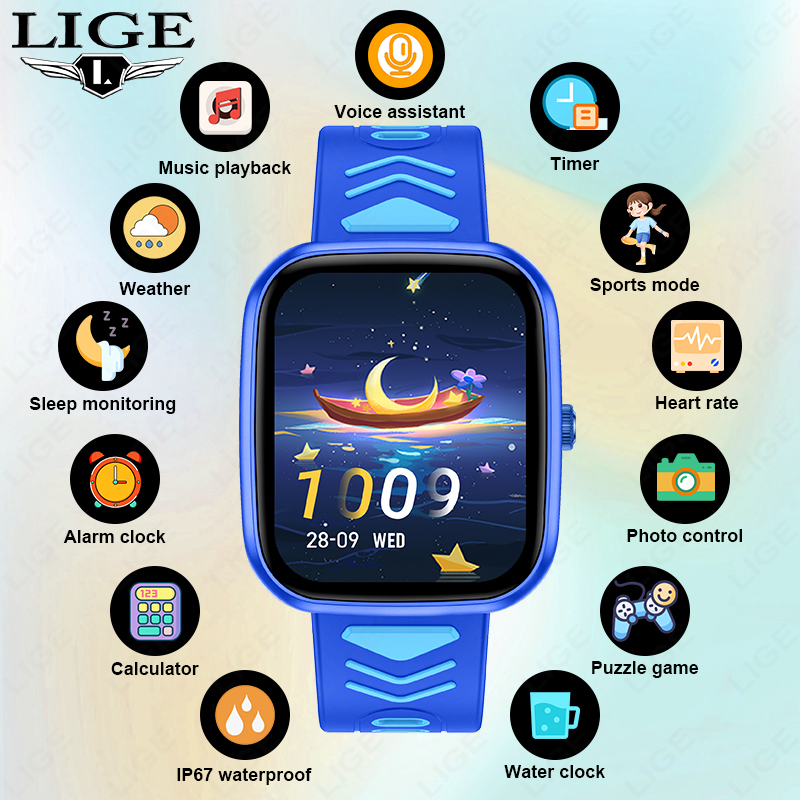 นาฬิกาอัจฉริยะสำหรับเด็ก LIGE  - Smartwatch Watches Birthday Gift For Girls บทวิจารณ์และราคา