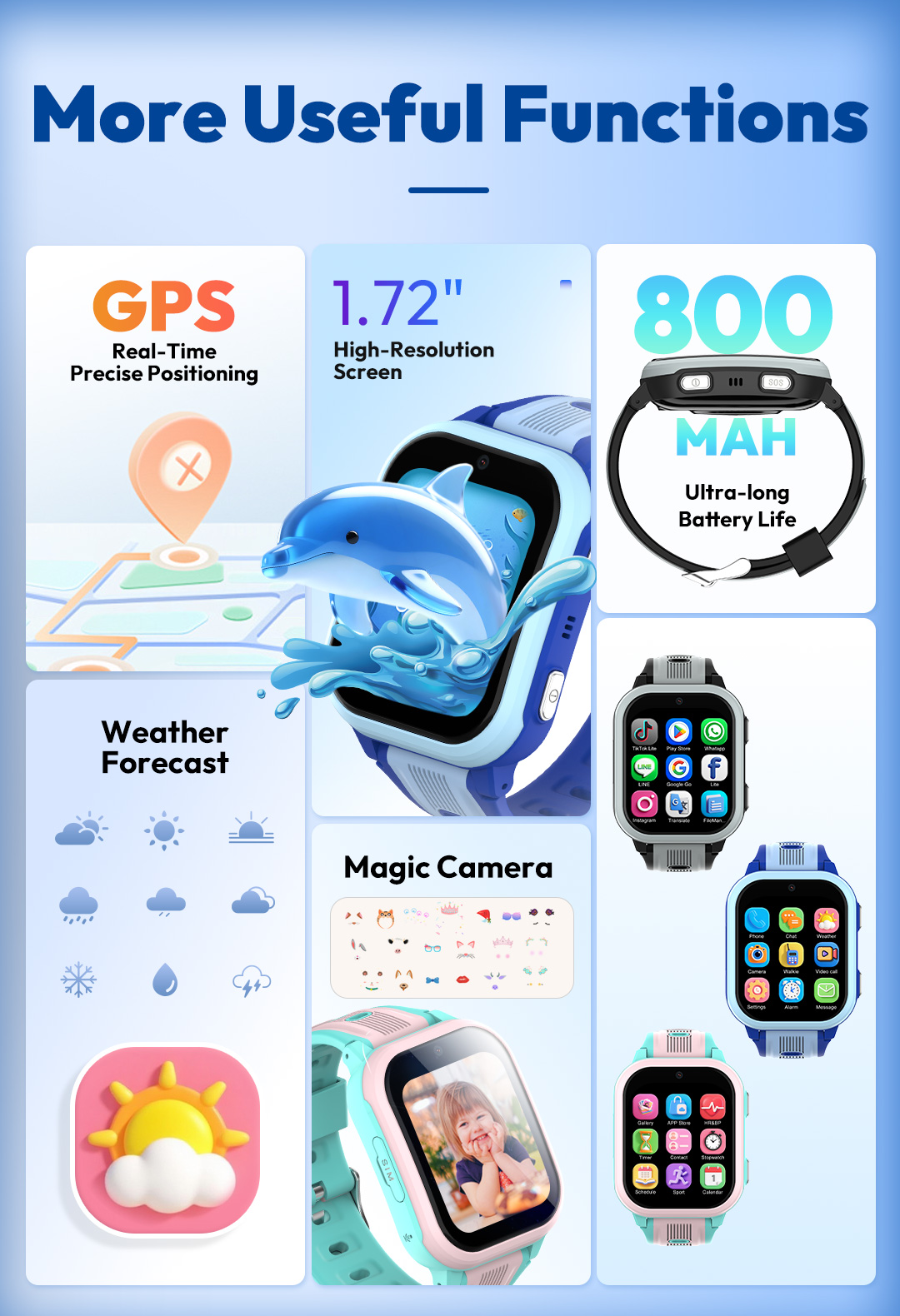 KT41 สมาร์ทวอทช์ - นาฬิกาโทรศั - Smartwatch Watches Boys บทวิจารณ์และราคา