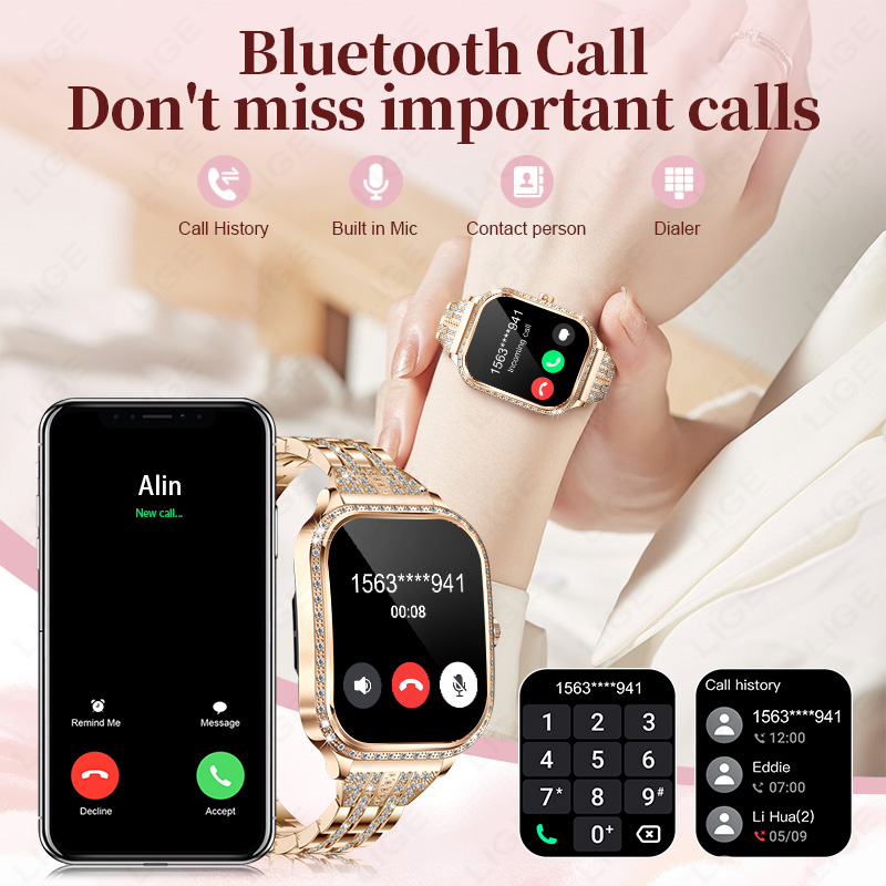 นาฬิกาอัจฉริยะ LIGE สำหรับผู้ห - Smartwatch Digital Watches For Women บทวิจารณ์และราคา