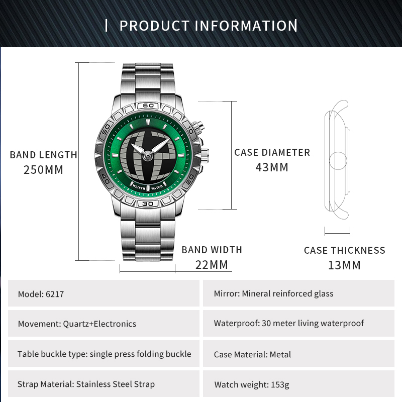 นาฬิกาข้อมือผู้ชายหรูหรา ดีไซน - Smartwatch Casual Watches For Men บทวิจารณ์และราคา