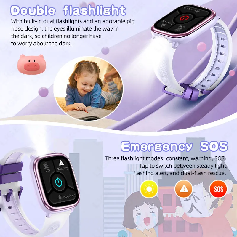 นาฬิกาอัจฉริยะ LIGE สำหรับเด็ก - Smartwatch Watches Birthday Gift For Girls บทวิจารณ์และราคา