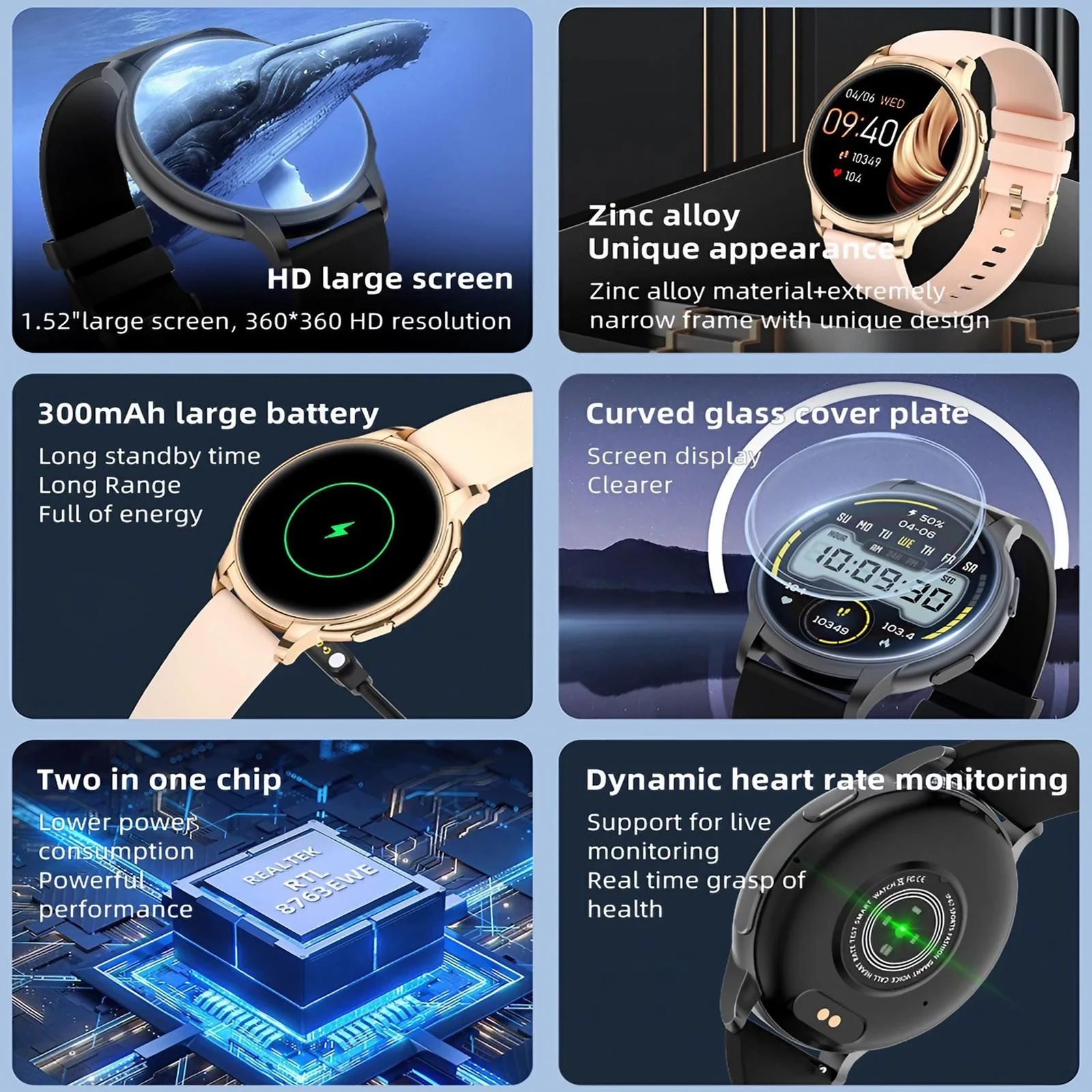 สมาร์ทวอทช์สำหรับผู้หญิง กันน้ - Smartwatch Digital Watches For Women บทวิจารณ์และราคา