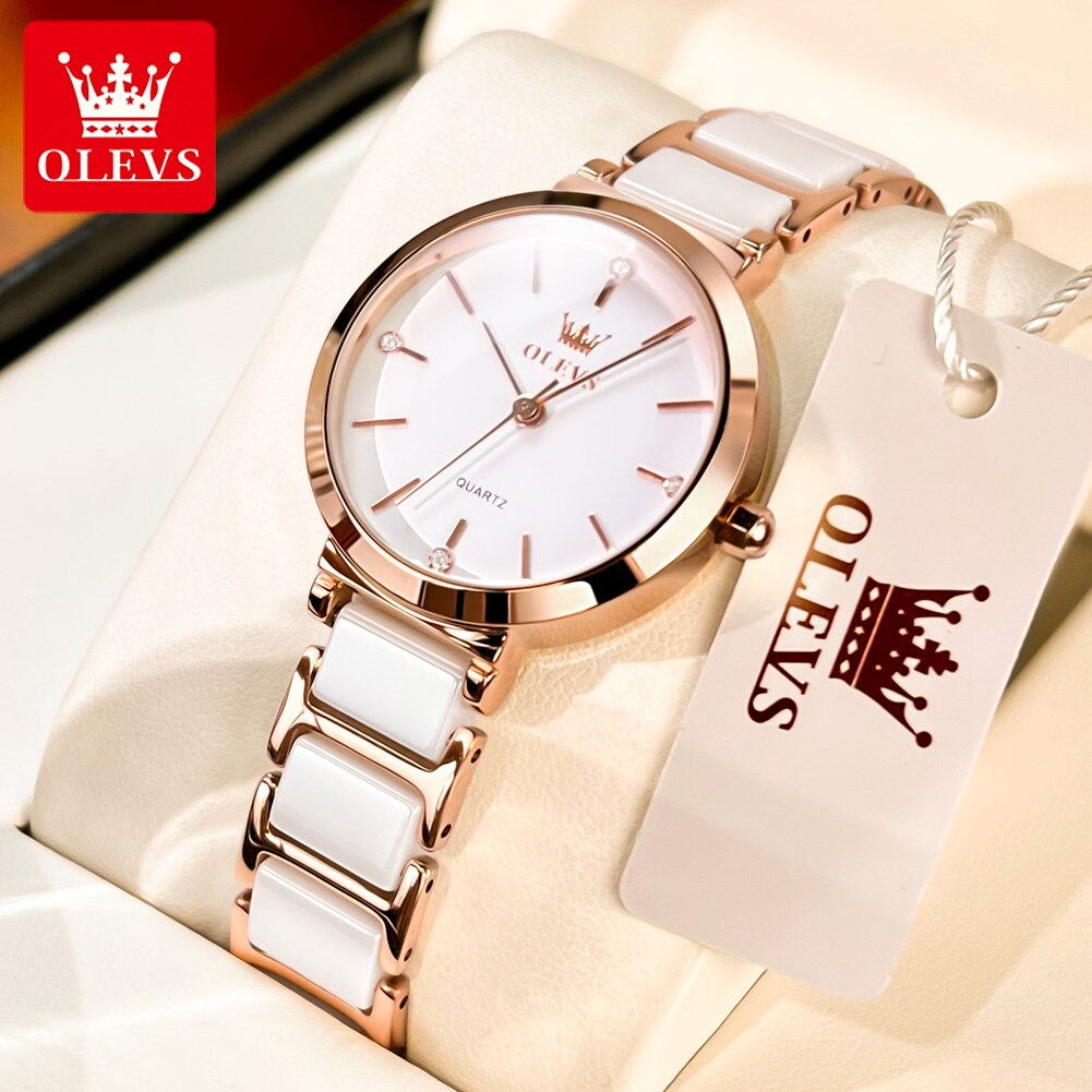 OLEVS นาฬิกาผู้หญิงแฟชั่น relo - Luxury Ceramic Watch บทวิจารณ์และราคา